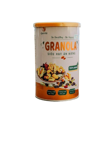 Granola siêu hạt ngũ cốc ăn kiêng Quê Việt - Hộp 500g