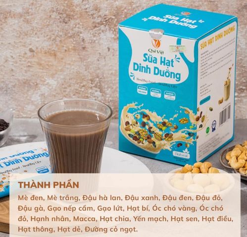 Sữa hạt dinh dưỡng Quê Việt (Không đậu nành) - Hộp 500g