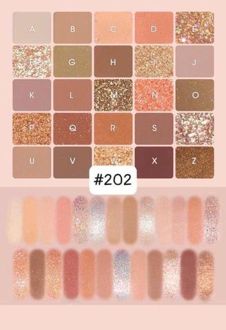 Bảng Phấn Mắt Gogo Tales 202 Classic Orange - Phấn Trang Điểm 25 Ô Tone Cam Dễ Phối Hợp, Chất Liệu Nhẹ, Đẹp Mắt Hàng Ngày