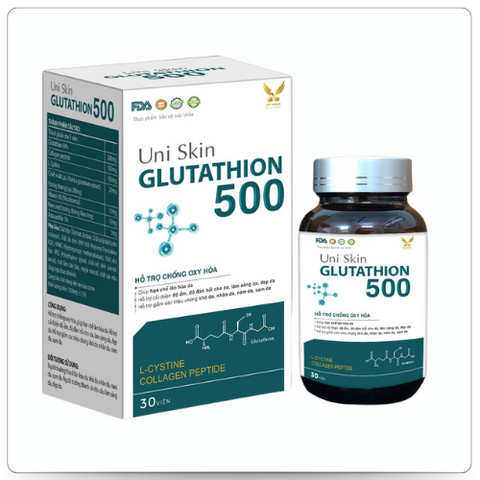 Uni Skin Glutathion 500 Viên uống làm đẹp da (H/30 viên)