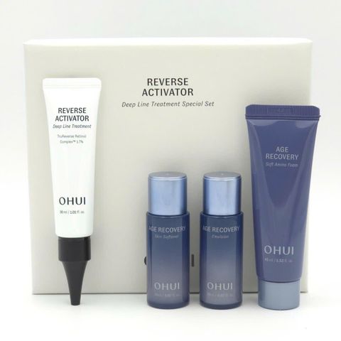 Set Serum Ohui Retinol Reverse Activator - Bộ Chăm Sóc Da Chống Lão Hóa, Giúp Cải Thiện Nếp Nhăn Sâu, Duy Trì Độ Đàn Hồi Da