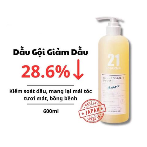 Dầu Gội Pharma 21  Kiềm Dầu 600ml Nhập Khẩu Nhật Bản