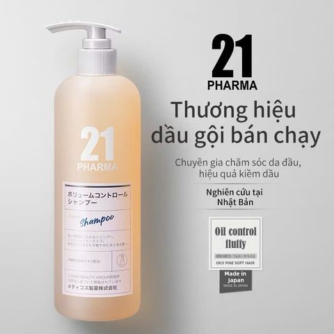 Dầu Gội Pharma 21  Kiềm Dầu 600ml Nhập Khẩu Nhật Bản