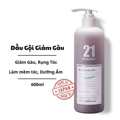 Dầu Gội PHARMA 21 Giảm Gàu 600ml Nhập Khẩu Nhật - Dầu Gội Chống Gàu, Giảm Rụng Tóc, Chăm Sóc Tóc Hiệu Quả