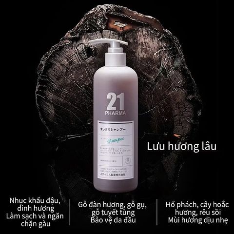 Dầu Gội PHARMA 21 Giảm Gàu 600ml Nhập Khẩu Nhật - Dầu Gội Chống Gàu, Giảm Rụng Tóc, Chăm Sóc Tóc Hiệu Quả