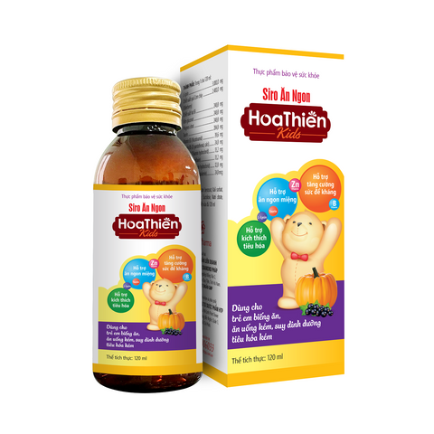 Siro ăn ngon Hoa Thiên chai 120ml cung cấp vitamin cho bé