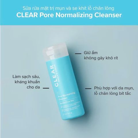 Sữa Rửa Mặt Ngừa Mụn Paula's Choice Clear Pore 177ml - Gel Làm Sạch Da Dầu, Se Lỗ Chân Lông, Phù Hợp Mọi Loại Da