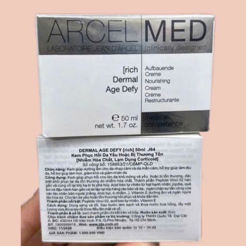 [Hàng Công Ty] Kem phục hồi da yếu,bị thương tổn,nhiễm corti Jean D'arcel Dermal Age Defy [rich] 50ml