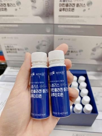 Nước uống Collagen kèm 30 viên uống trắng da hủy nám Glutathione