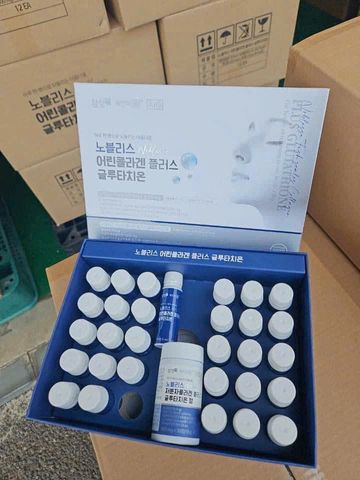 Nước uống Collagen kèm 30 viên uống trắng da hủy nám Glutathione