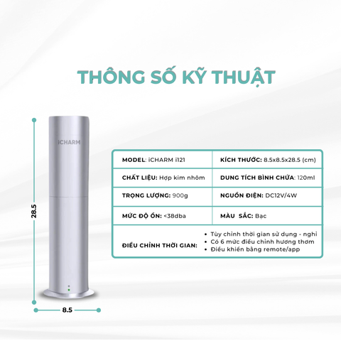 Máy xông tinh dầu, khuếch tán tạo mùi thơm cửa hàng i121 iCHARM