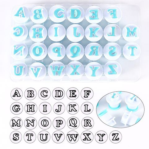 Khuôn Cookie, cutter, fondant, lò xo 26 chữ cái, 10 số – Mã số 1909