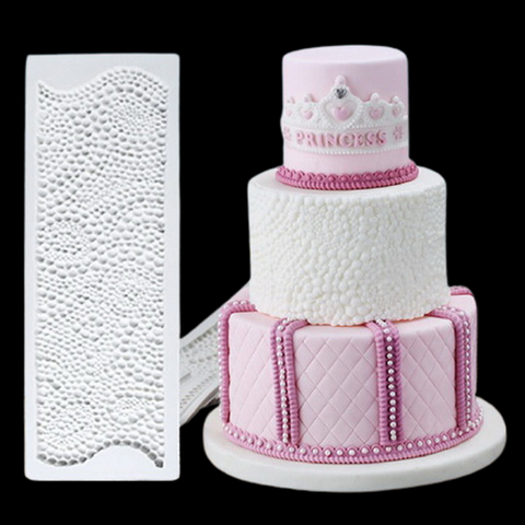 Khuôn silicon làm viền bánh, rau câu, fondant hình chuỗi ngọc - 1076