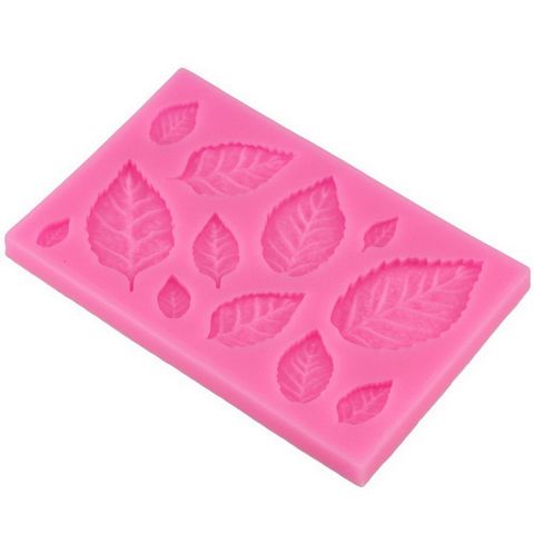 Khuôn silicon làm rau câu 12 lá hoa hồng lớn, nhỏ - Mã số 1089