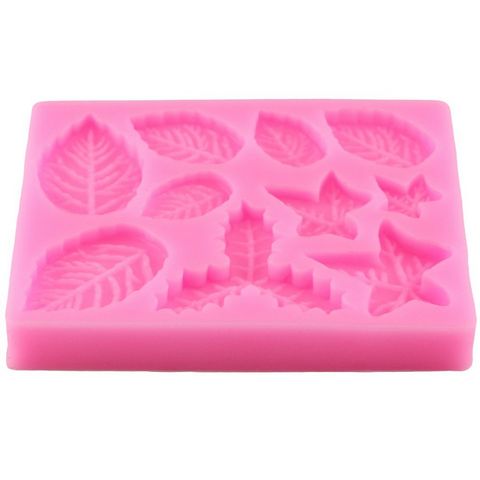 Khuôn silicon làm rau câu 10 chiếc lá - Mã số 1094