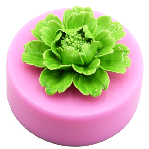 Khuôn rau câu silicon hoa mẫu đơn tầng - Loại 8 cm – Mã 1827