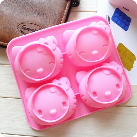 Khuôn silicon làm bánh, rau câu, socola 4 mèo Kitty – Mã 1101