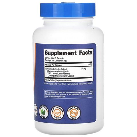 Dây Thìa Canh Nutricost 3500mg - Hỗ Trợ Kiểm Soát Đái Tháo Đường Type 2, Chiết Xuất Tự Nhiên từ Lá Gymnemia Sylvestre