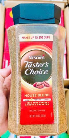 Cà phê hòa tan Nescafé Taster's Choice 397g – Cà phê hảo hạng từ Mỹ, pha được 210 ly, hương vị đậm đà, nguyên chất 100%