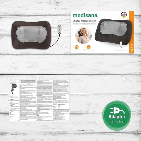 Gối Massage Shiatsu Medisana MC840 - Gối Mát Xa Có Điều Khiển, Chức Năng Làm Nóng, Thư Giãn Cổ Lưng Tay Chân - Xuất Xứ Đức