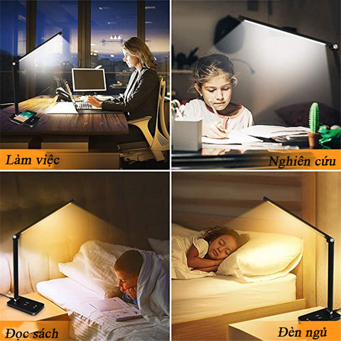 Đèn Bàn Học Chống Cận MITARY - Đèn LED Tích Điện Cảm Ứng, Điều Chỉnh Sáng Màu, Gấp Gọn Mang Đi, Tiện Lợi Cho Học Tập