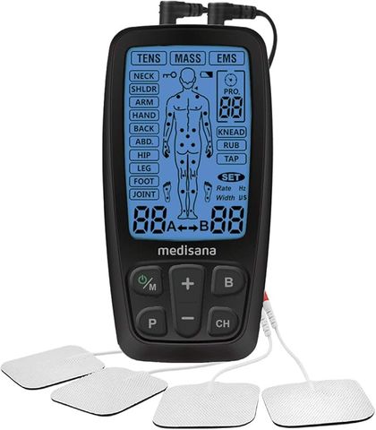 Máy massage Medisana 88348 TT 205 - Thiết bị trị liệu TENS, EMS và massage 3 trong 1 cho toàn thân, 60 chương trình đa dạng