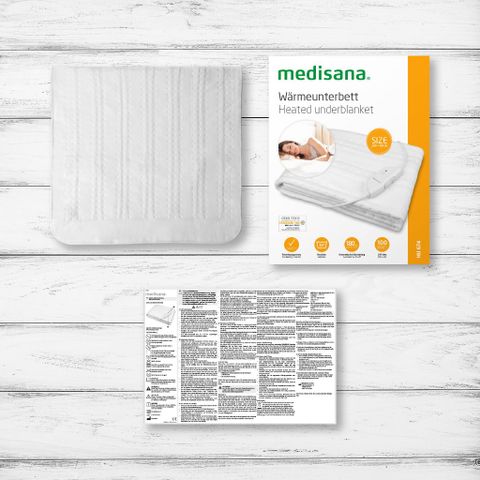 Đệm điện sưởi ấm Medisana HU674 - Công suất 100W, 6 mức điều chỉnh, vỏ cotton 100%, kích thước 150x80cm - Khởi đầu giấc ngủ ấm áp.