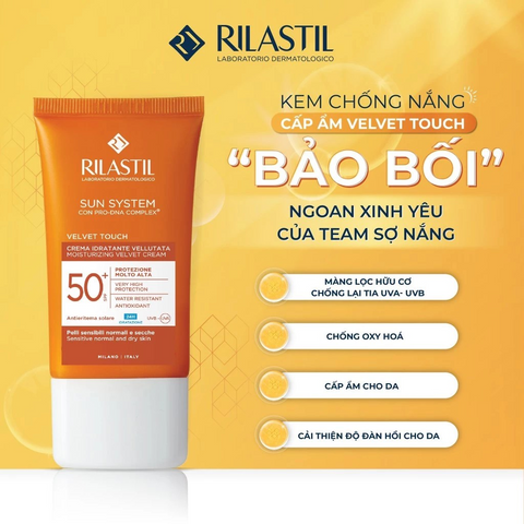Kem chống nắng cấp ẩm Rilastil Sun System Velvet Touch SPF 50+ 50ml