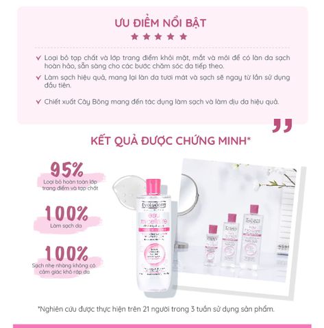 Nước Tẩy Trang Evoluderm Dành Cho Da Khô & Nhạy Cảm - 93% Thành Phần Tự Nhiên, Dưỡng Ẩm & Làm Sạch Hiệu Quả, Không Cồn