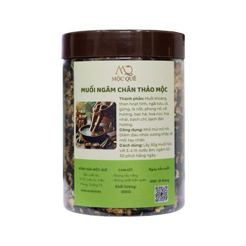 Muối Ngâm Chân Thảo Mộc Mộc Quê 500gr - Giải Pháp Thư Giãn Cho Bà Bầu, Hỗ Trợ Giảm Nhức Mỏi, Phù Chân Từ Thảo Dược Tự Nhiên
