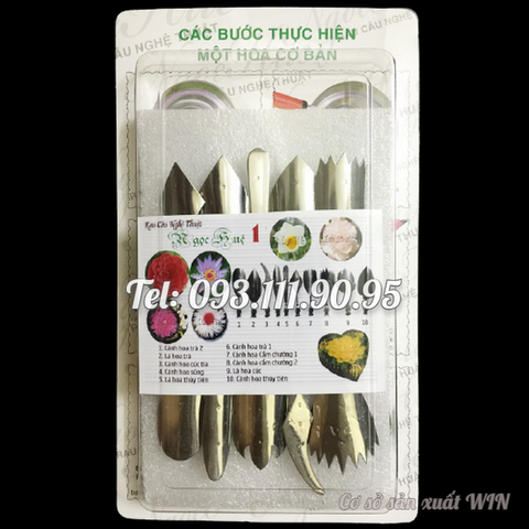 Bộ 10 dụng cụ làm rau câu 3D – Tặng kèm kim nhụy - Mã 1010