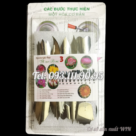 Bộ 10 dụng cụ làm rau câu 3D – Tặng kèm kim nhụy - Mã 1010