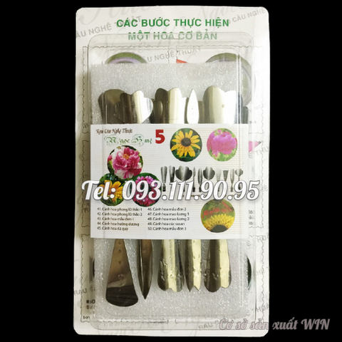 Bộ 10 dụng cụ làm rau câu 3D – Tặng kèm kim nhụy - Mã 1010