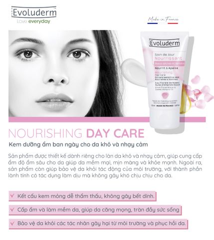 Kem Dưỡng Ẩm Evoluderm - Phục Hồi Da Khô Nhạy Cảm, Chiết Xuất Tự Nhiên 97%, Dưỡng ẩm và Làm Dịu Da Hàng Ngày