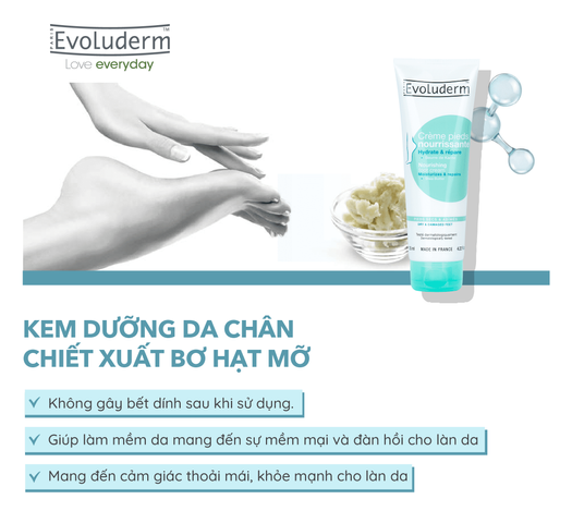 Kem Tẩy Tế Bào Chết Da Chân Evoluderm chiết xuất bơ hạt mỡ