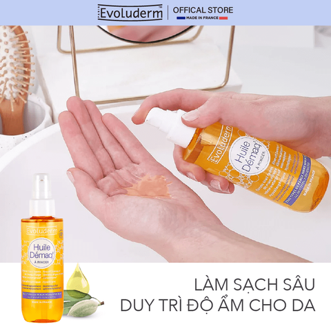 Dầu Tẩy Trang Hạnh Nhân Evoluderm - Làm Sạch Sâu, Dưỡng Ẩm Da, Chứa 96% Thành Phần Thiên Nhiên, Cho Da Thêm Khỏe Mạnh