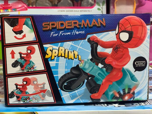 Đồ chơi siêu nhân người nhện spiderman đi xe đạp chạy bằng pin HX143