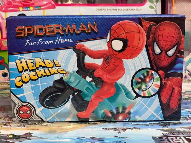 Đồ chơi siêu nhân người nhện spiderman đi xe đạp chạy bằng pin HX143