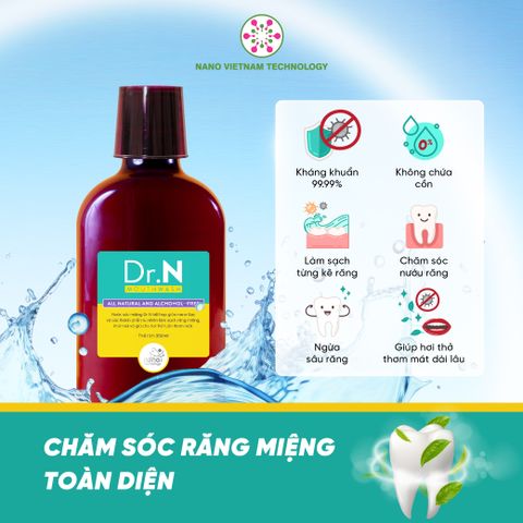 Nước súc miệng Nano Bạc Dr.N hương bạc hà giúp răng miệng thơm mát