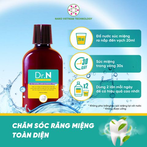 Nước súc miệng Nano Bạc Dr.N hương bạc hà giúp răng miệng thơm mát