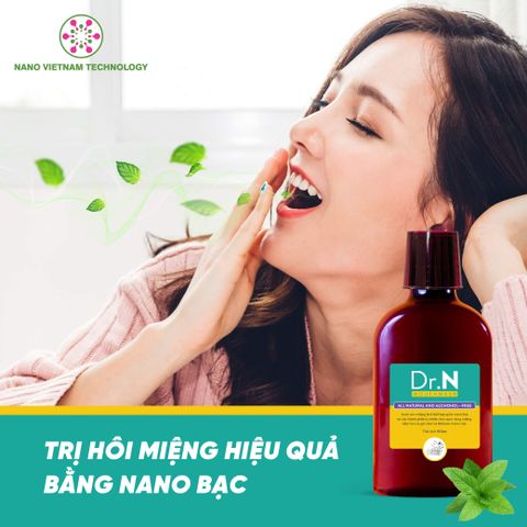 Nước súc miệng Nano Bạc Dr.N hương bạc hà giúp răng miệng thơm mát