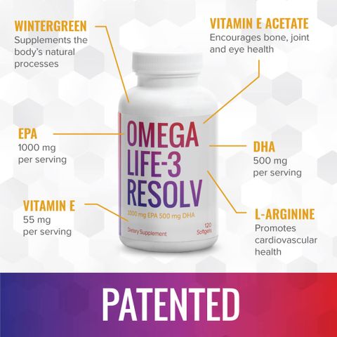 Dầu Cá Omega Life 3 Resolv Unicity 120 Viên - Hỗ Trợ Tim Mạch, Sáng Mắt, Cải Thiện Da, Bổ Sung Omega-3 Dinh Dưỡng