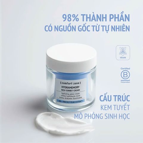 Kem Dưỡng Ẩm Đậm Đặc Làm Sáng Da Comfort Zone Hydramemory 50ML - Kem Chăm Sóc Da Chuyên Nghiệp Từ Ý