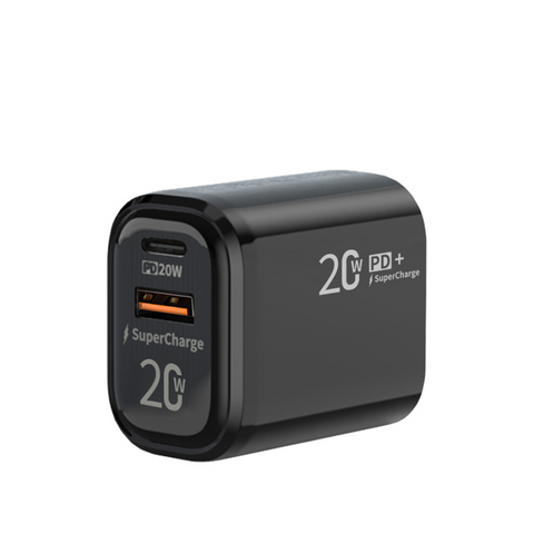 Củ Sạc Nhanh 2 Cổng Type C & USB 20W - Sạc Nhanh Cho iPhone, Samsung, LG, Huawei, Vivo, Oppo, Xiaomi - Thiết Kế Gọn Nhẹ, An Toàn