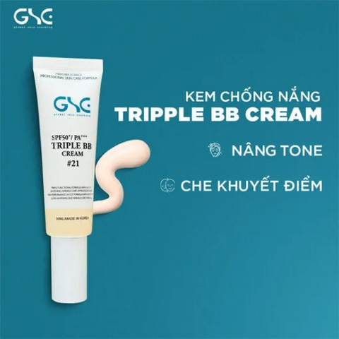 Kem Nền Chống Nắng GSC Triple BB Cream 50ML - Chống Nắng, Che Khuyết Điểm, Lớp Nền Mịn Màng, Phù Hợp Mọi Loại Da