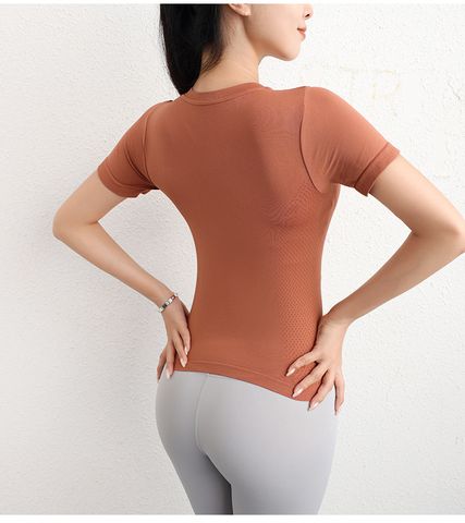 Áo Thun Nữ Tay Ngắn Phom Body Đẹp - Chất Liệu Co Giãn Thoải Mái, Kiểu Dáng Thời Trang Năng Động - Màu Cam Đất, Hồng, Đen, Size M, L