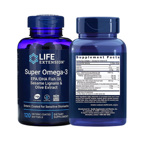 Viên Uống Super Omega3 Life Extension Hỗ Trợ Tim Mạch Và Não Bộ