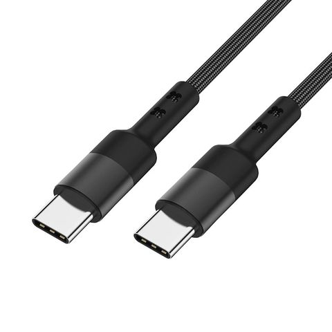 Cáp Sạc Nhanh PD 60W 2 Đầu Type C Bọc Dù - Sạc Tốc Độ Cao Cho Samsung, LG, Sony, Truyền Dữ Liệu 480 Mbps