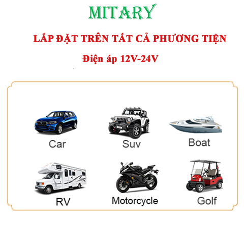 Tẩu Sạc Nhanh Ô Tô/Máy Móc MITARY MTR006 - 67W, 2 Cổng USB & Type-C, Công Tắc Bật/Tắt, Sạc Nhanh Cho iPhone, Samsung, LG