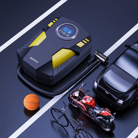 Bơm điện dùng cho lốp xe hơi xe máy xe đạp bóng đá bóng chuyền hàng chính hãng SUITI ST-5002 